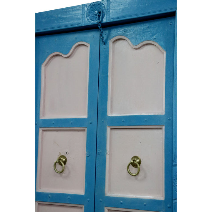 Wooden Blue White Door Door