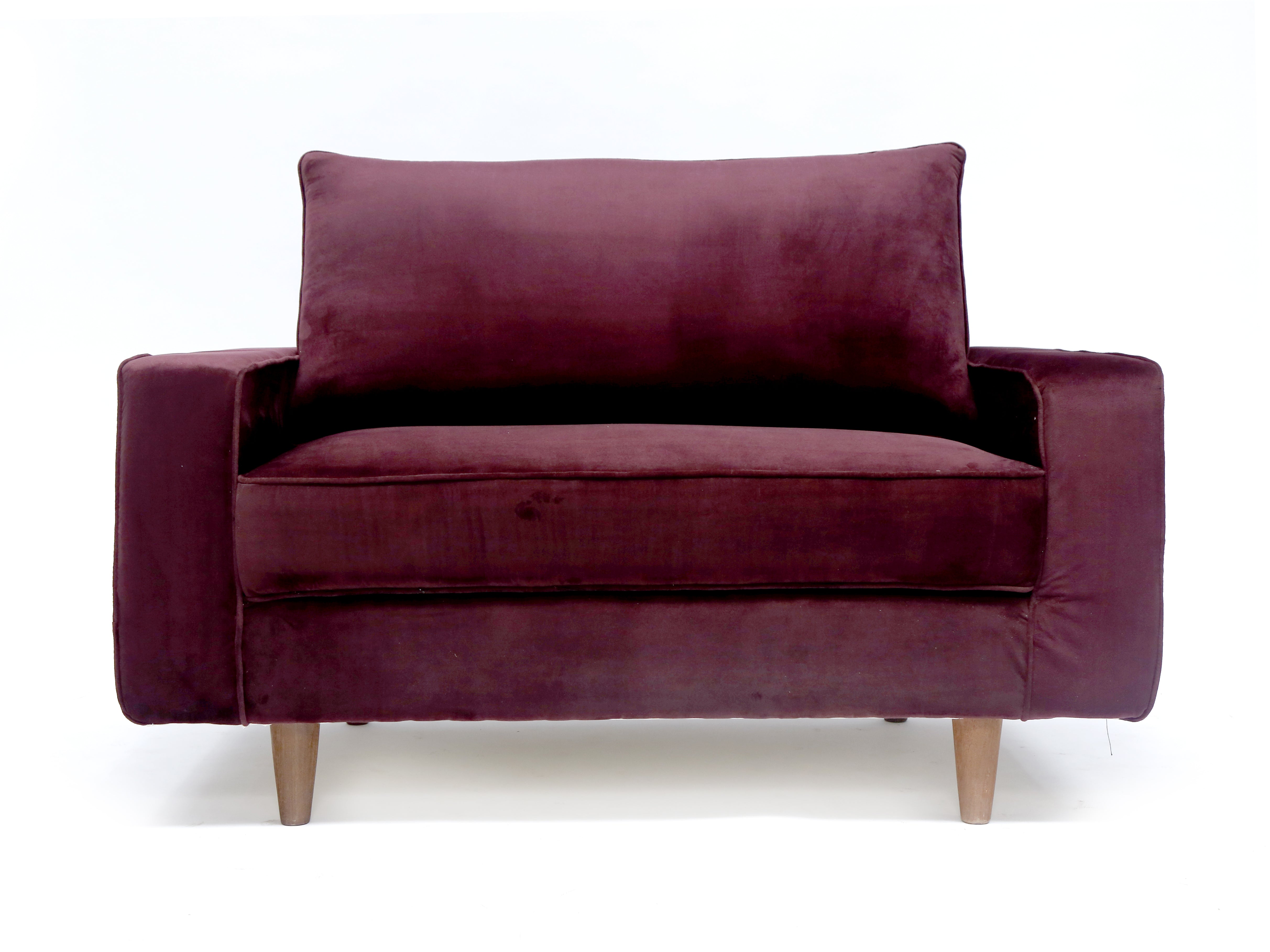 Upholstered Red Pinch Sofa Sofa