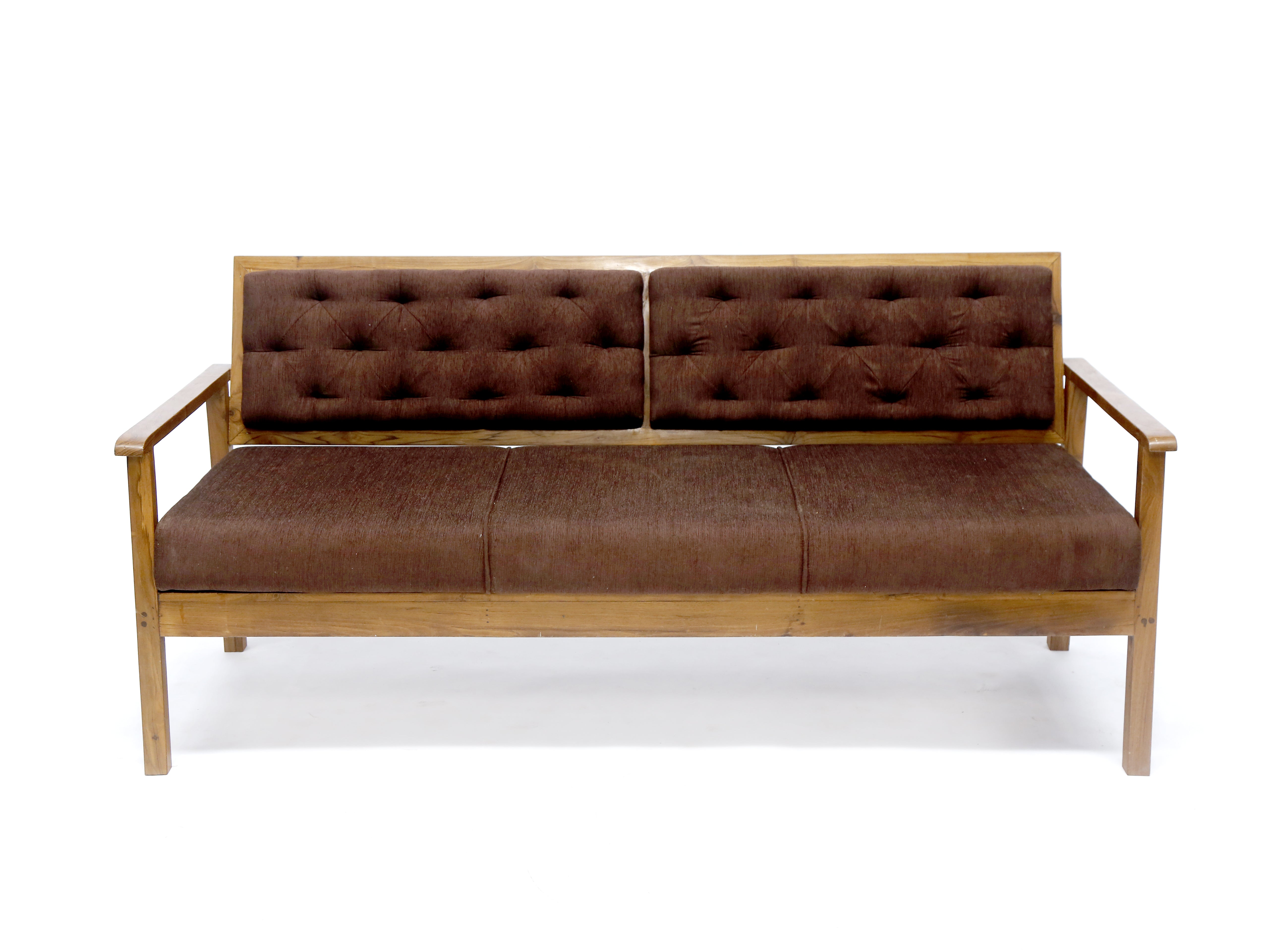 Wooden 3 Seater Upholstered Sofa Sofa