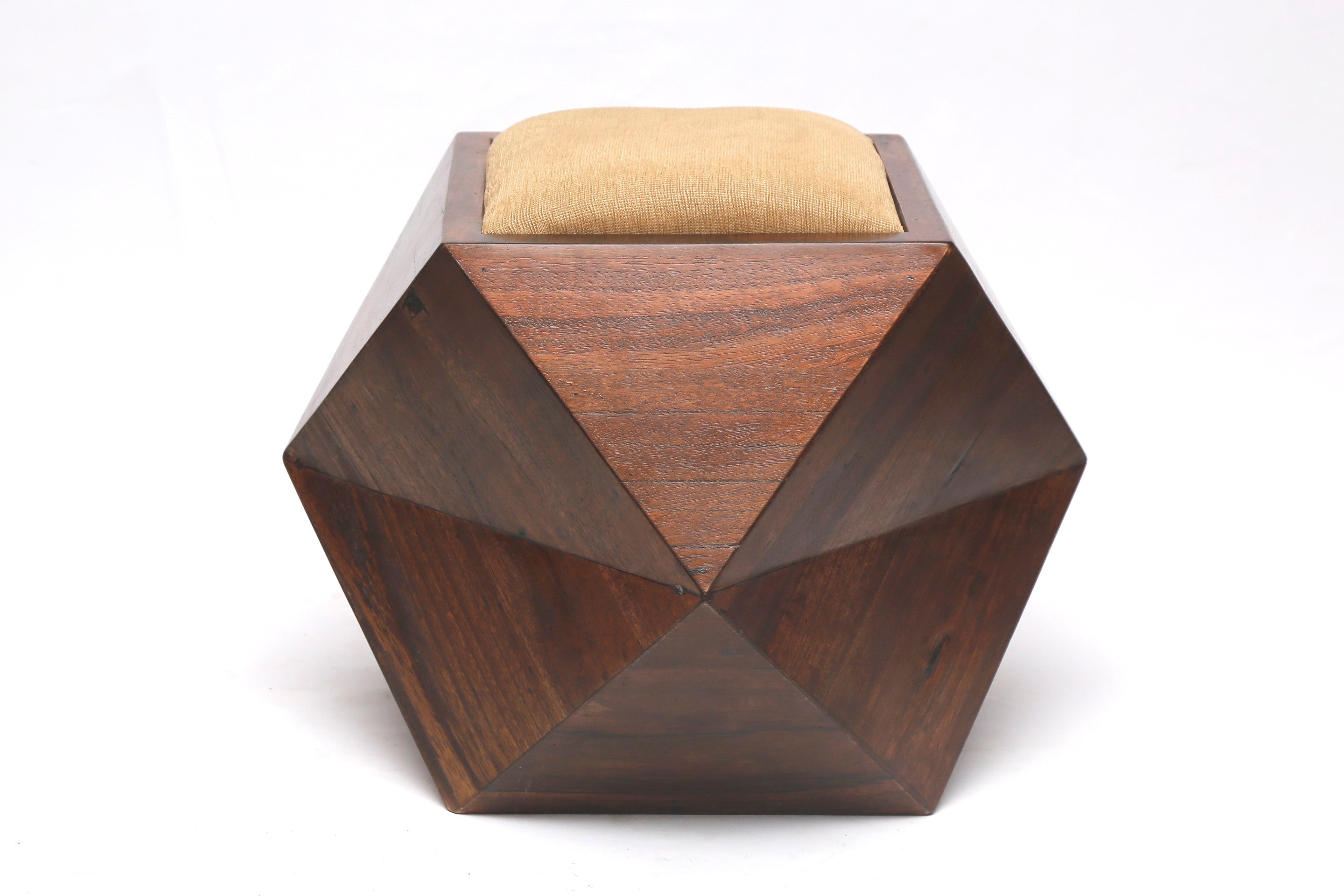 Abstract Cube Wooden Stool Stool