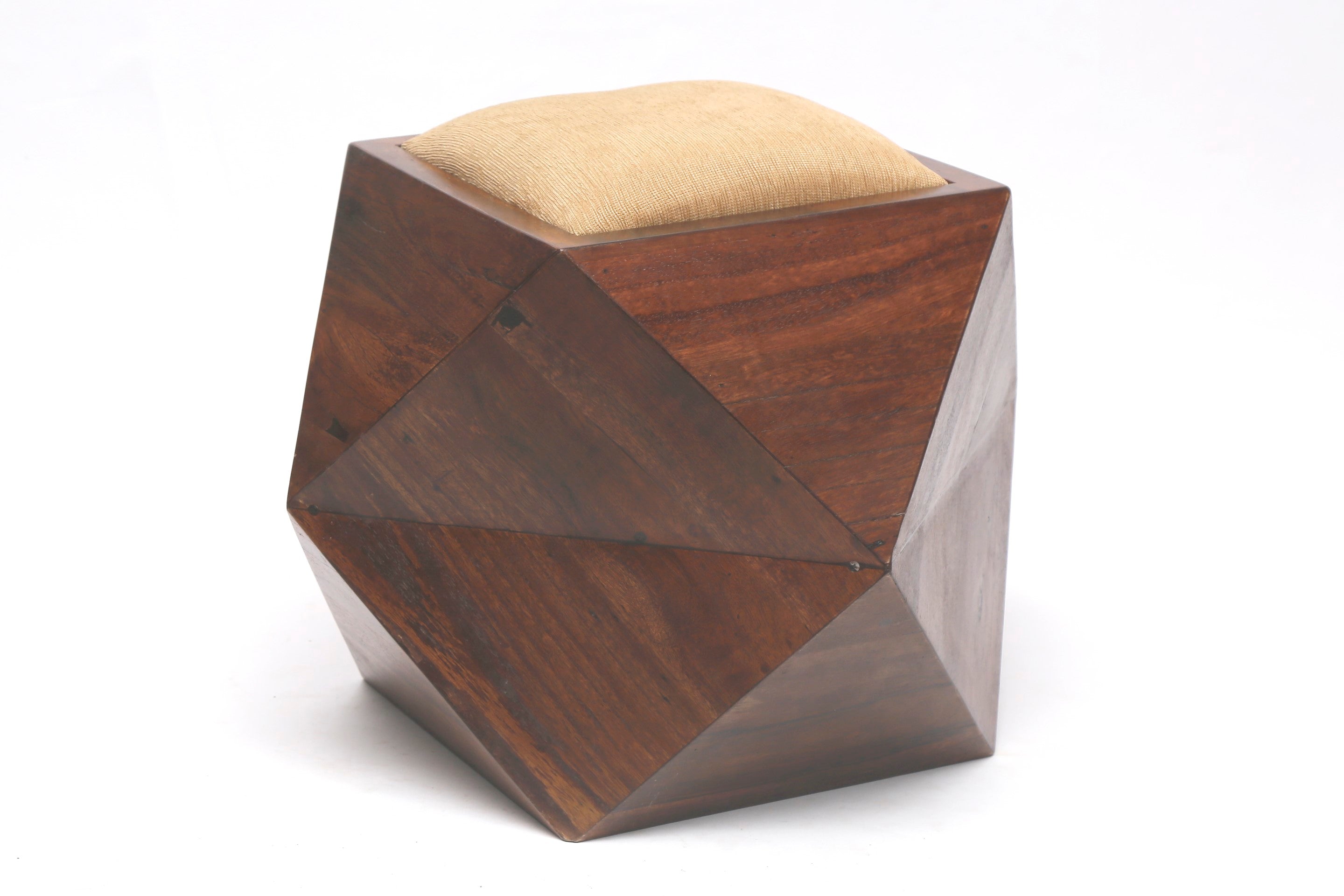 Abstract Cube Wooden Stool Stool