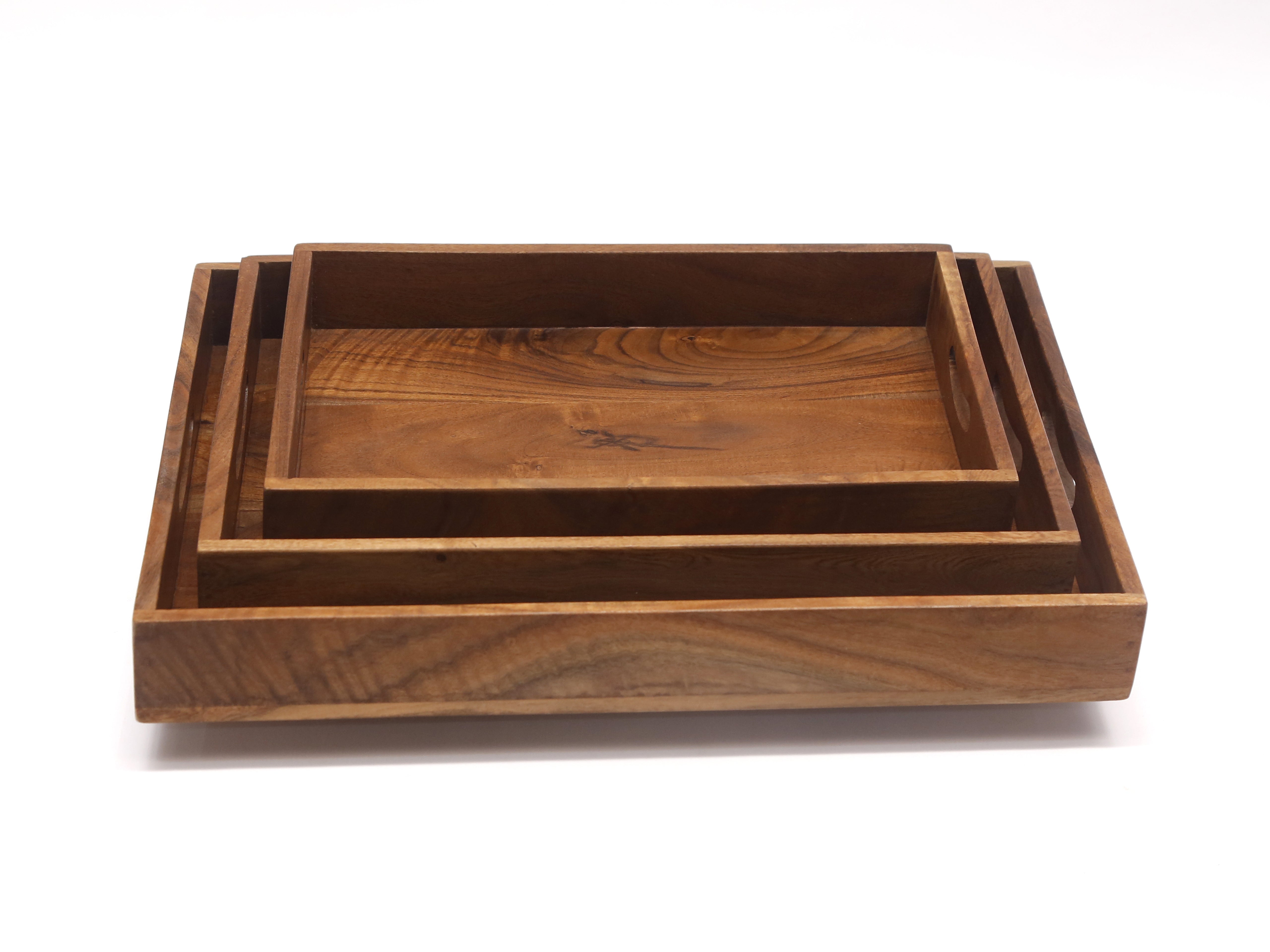 Inclined Wooden Box Tray Set Tray