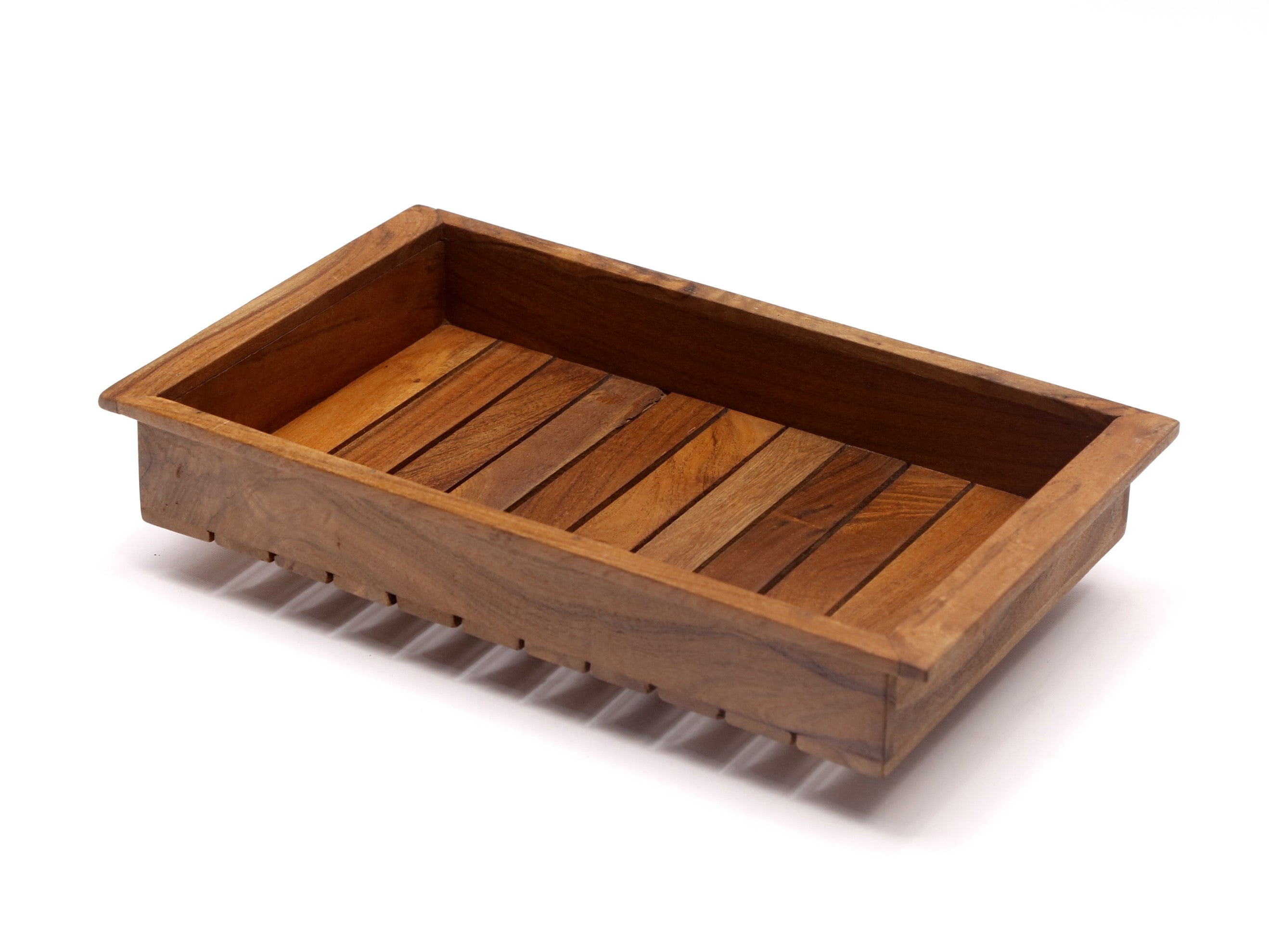 Quaint Wooden Stripe Tray Set - Set of 3 Tray