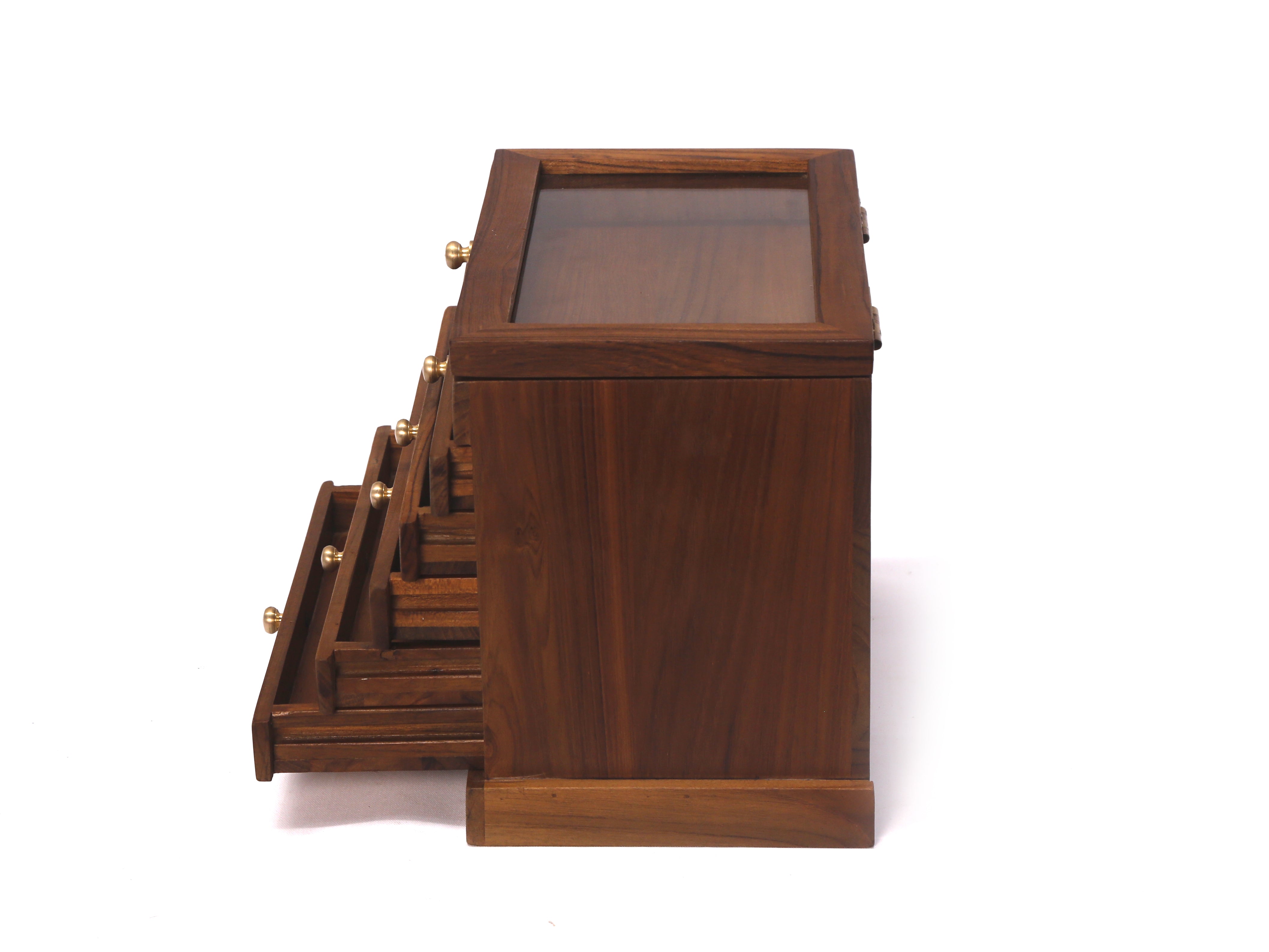 Classic Teakwood Drawer Organizer Wooden Box