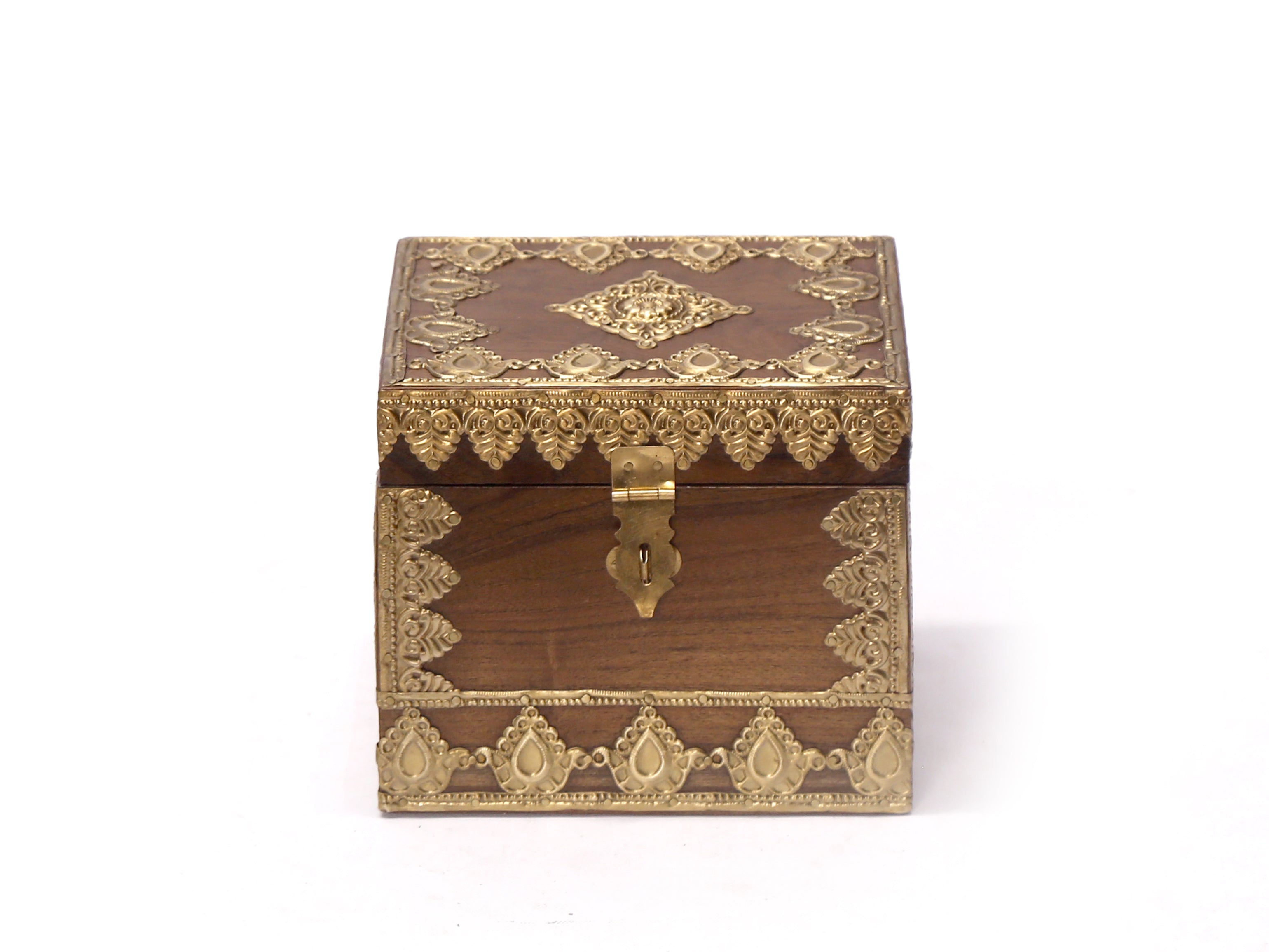 Wooden Square Box Small (6 x 5 x 5 Inch) Wooden Box