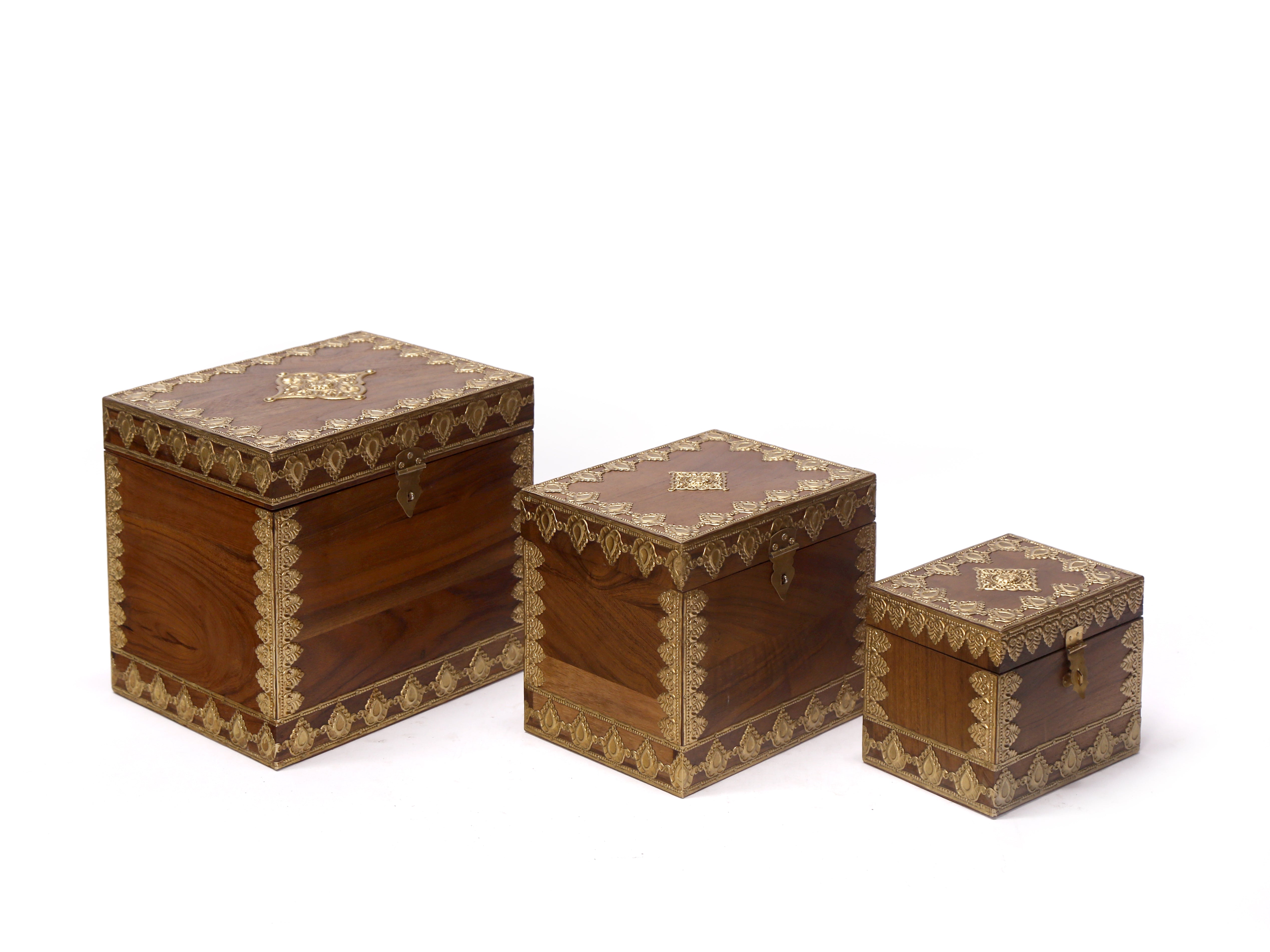Wooden Square Box Set of 3 Wooden Box