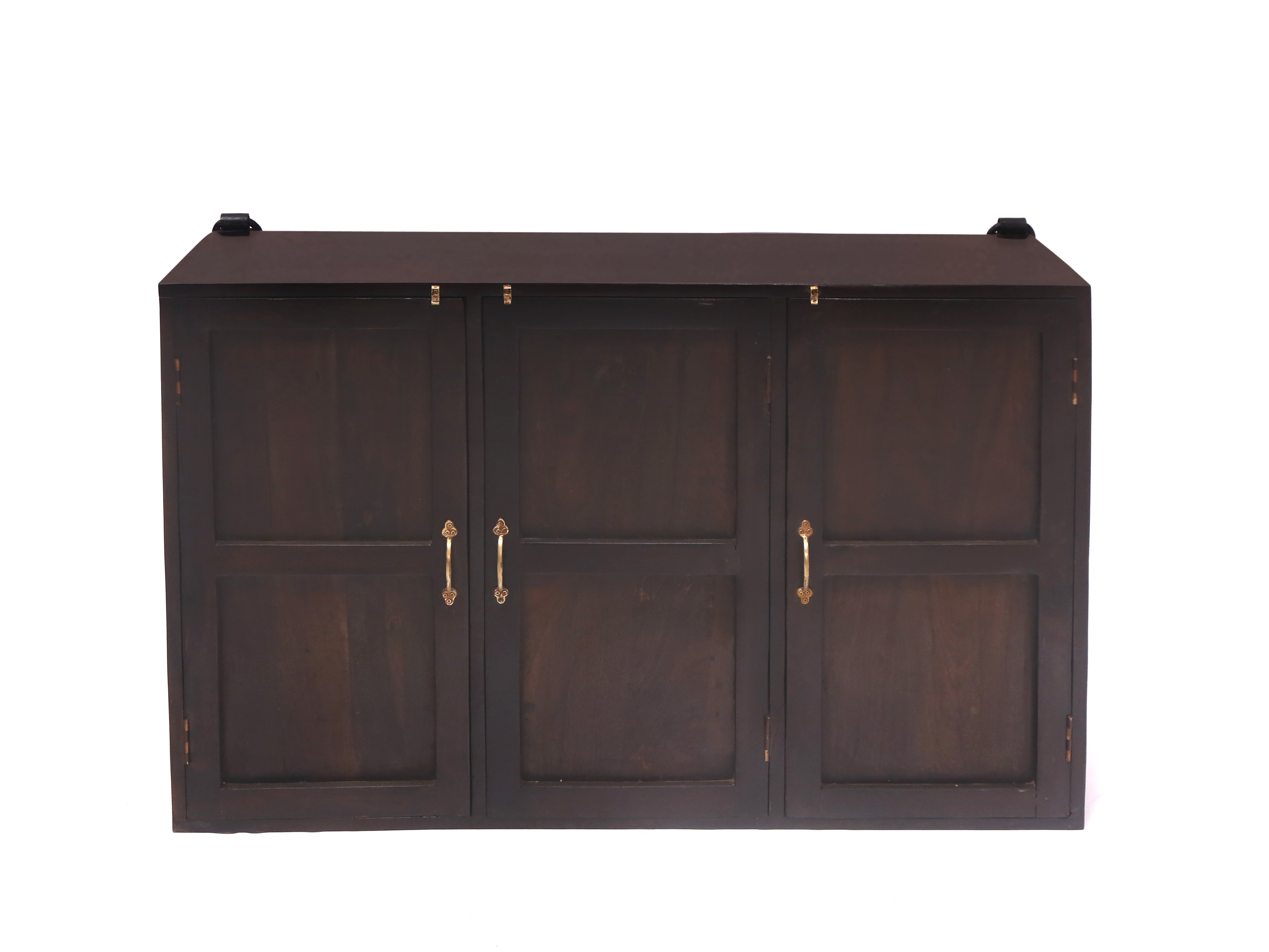 Wide 3 Door Wooden Cabinet Cupboard