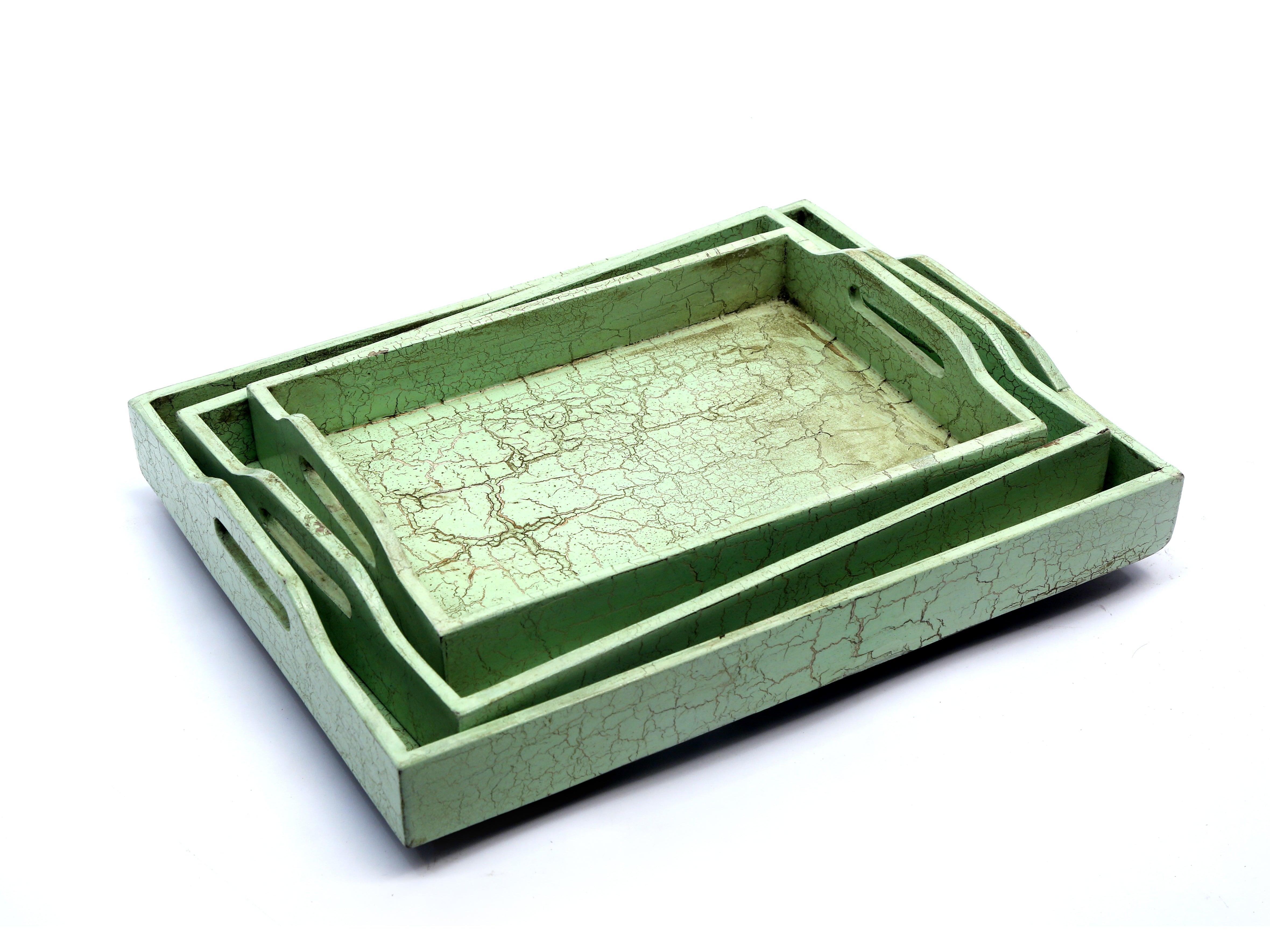 Mint Green Distressed Tray Set Tray