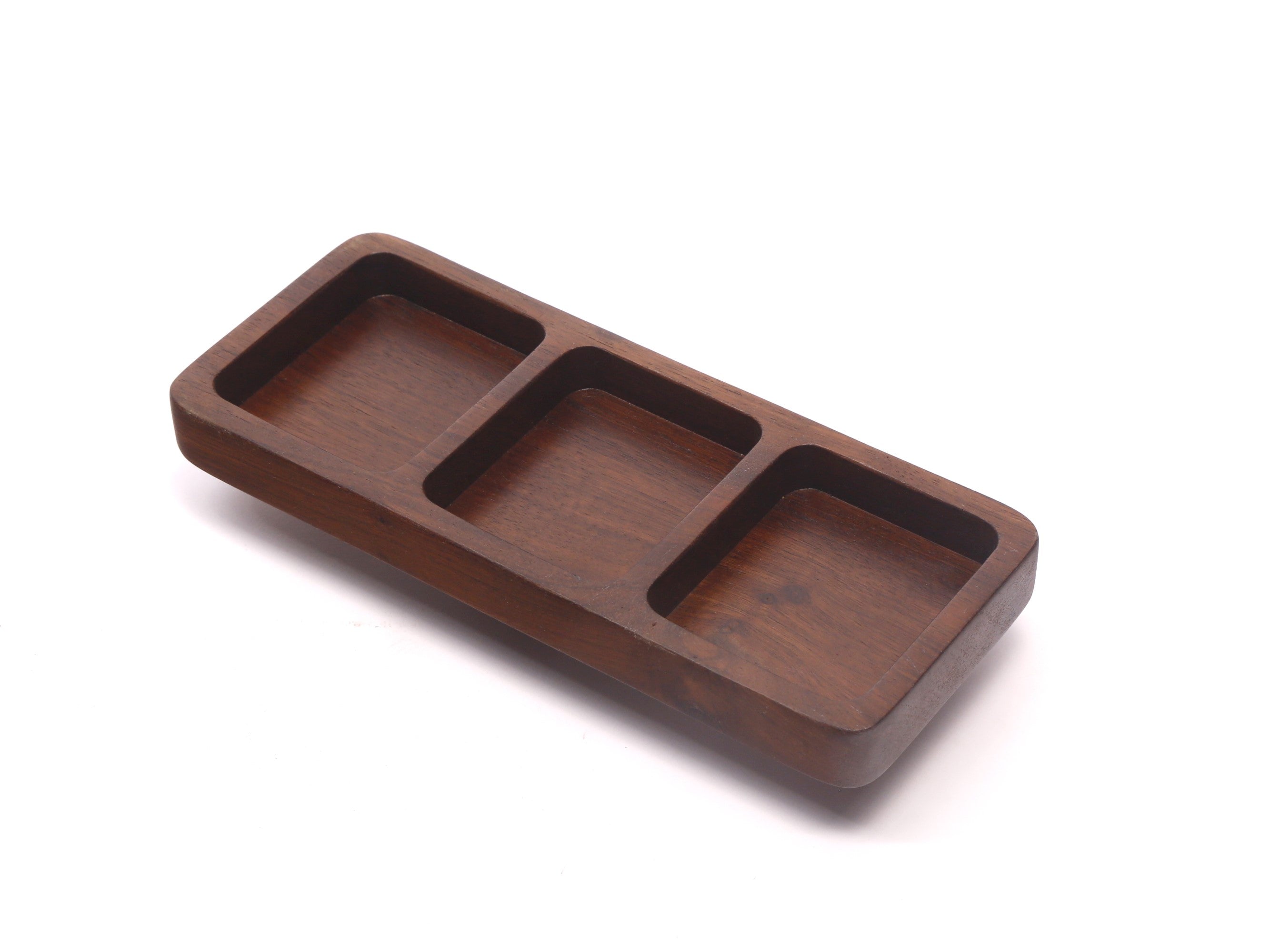 Rectangle compartments wooden tray platter Platter