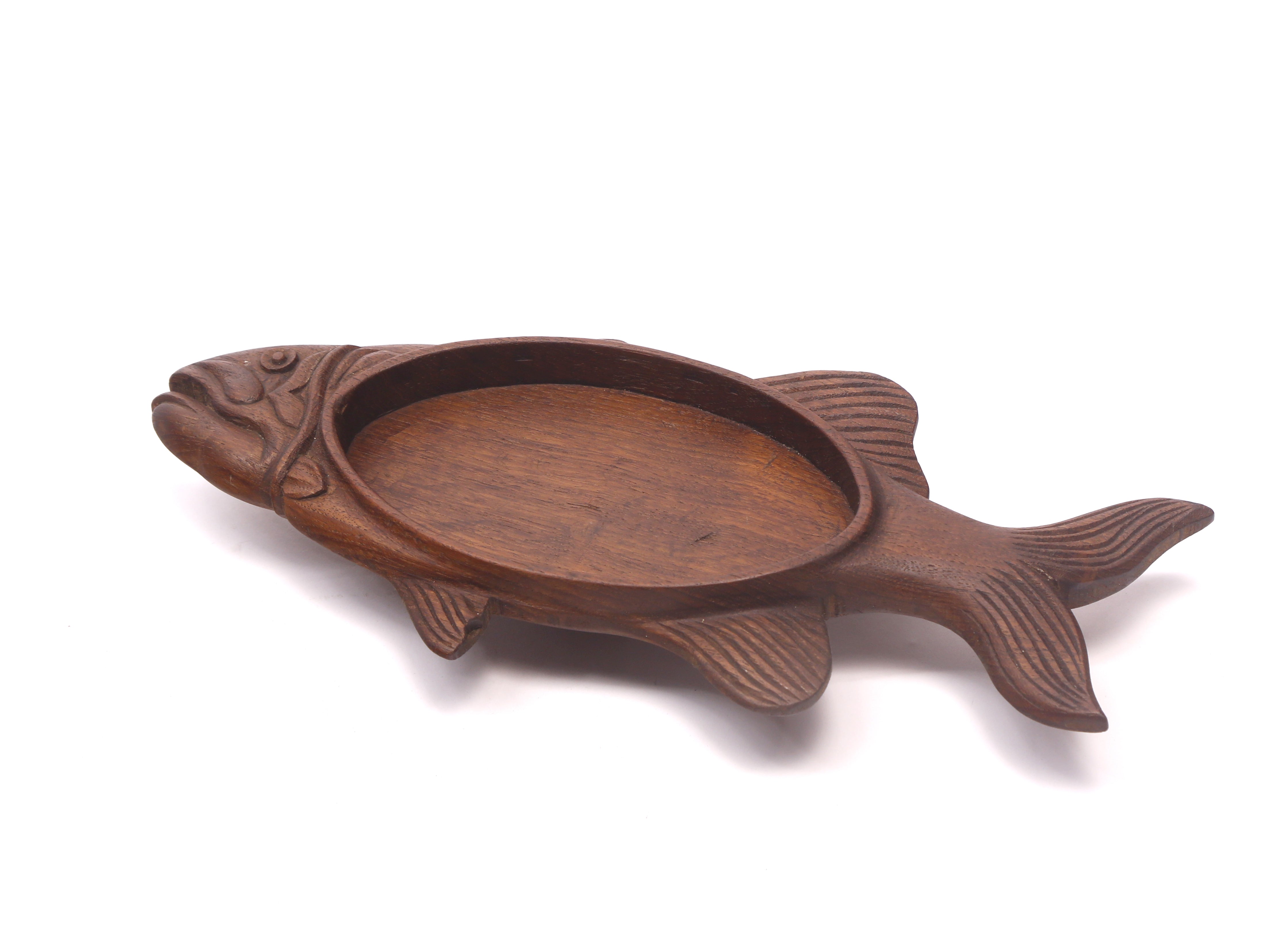 Wooden Scooped Out Fish Tray