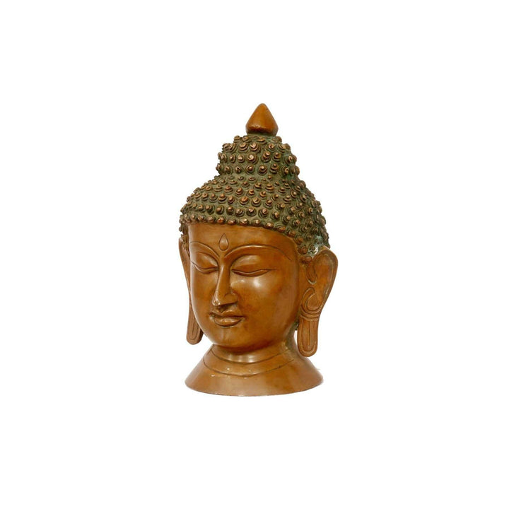 Antique Buddha Head Statue Traditional Décor