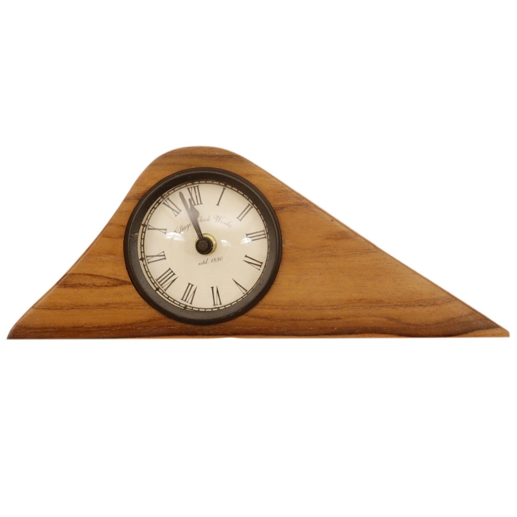 Small Natural Vintage Wooden Handmade Table Clock – Woodshala