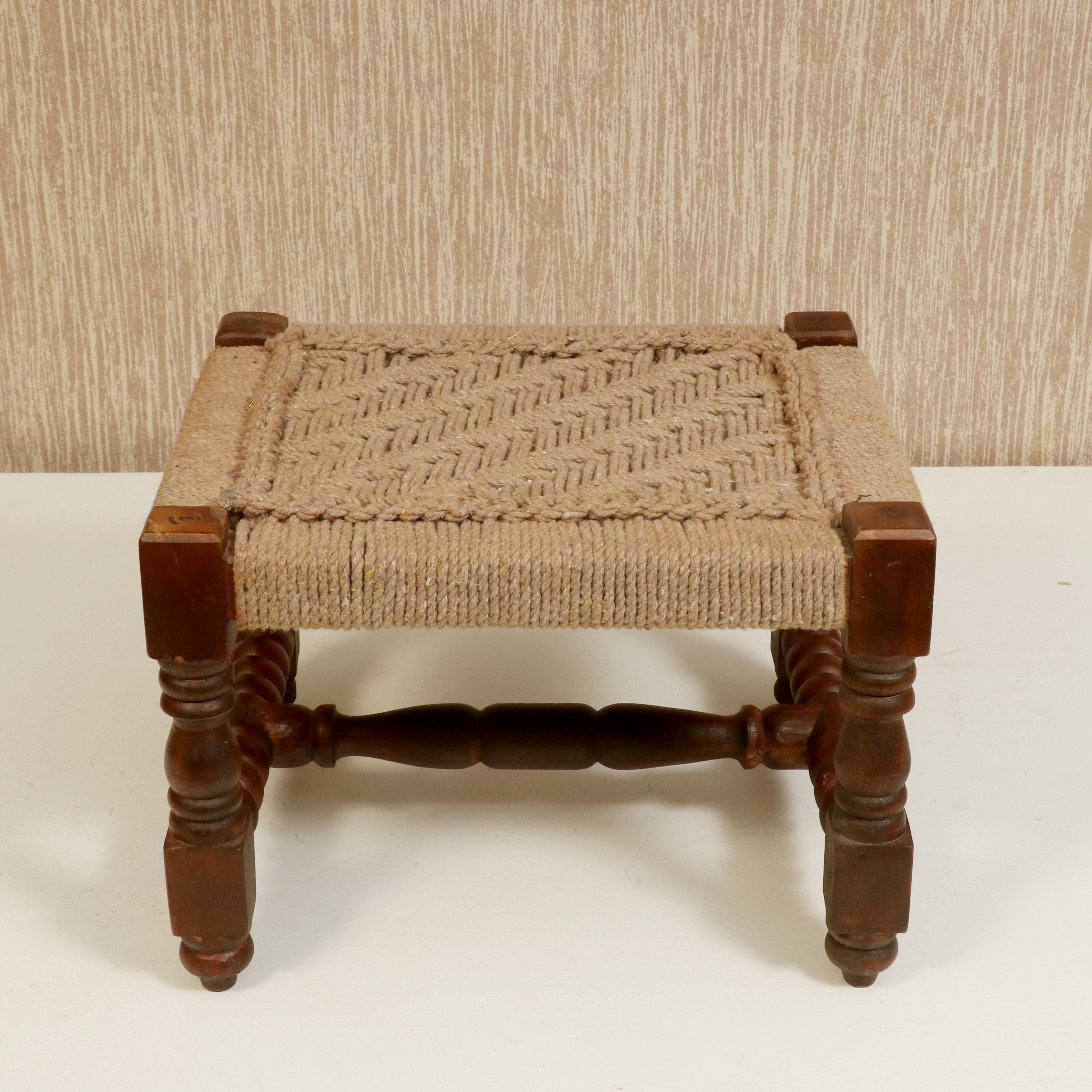 Woven Low Stool camel colour Stool