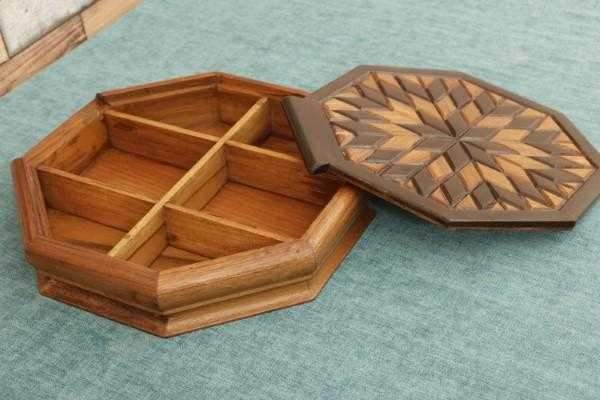 Sun Pattern Box Wooden Box