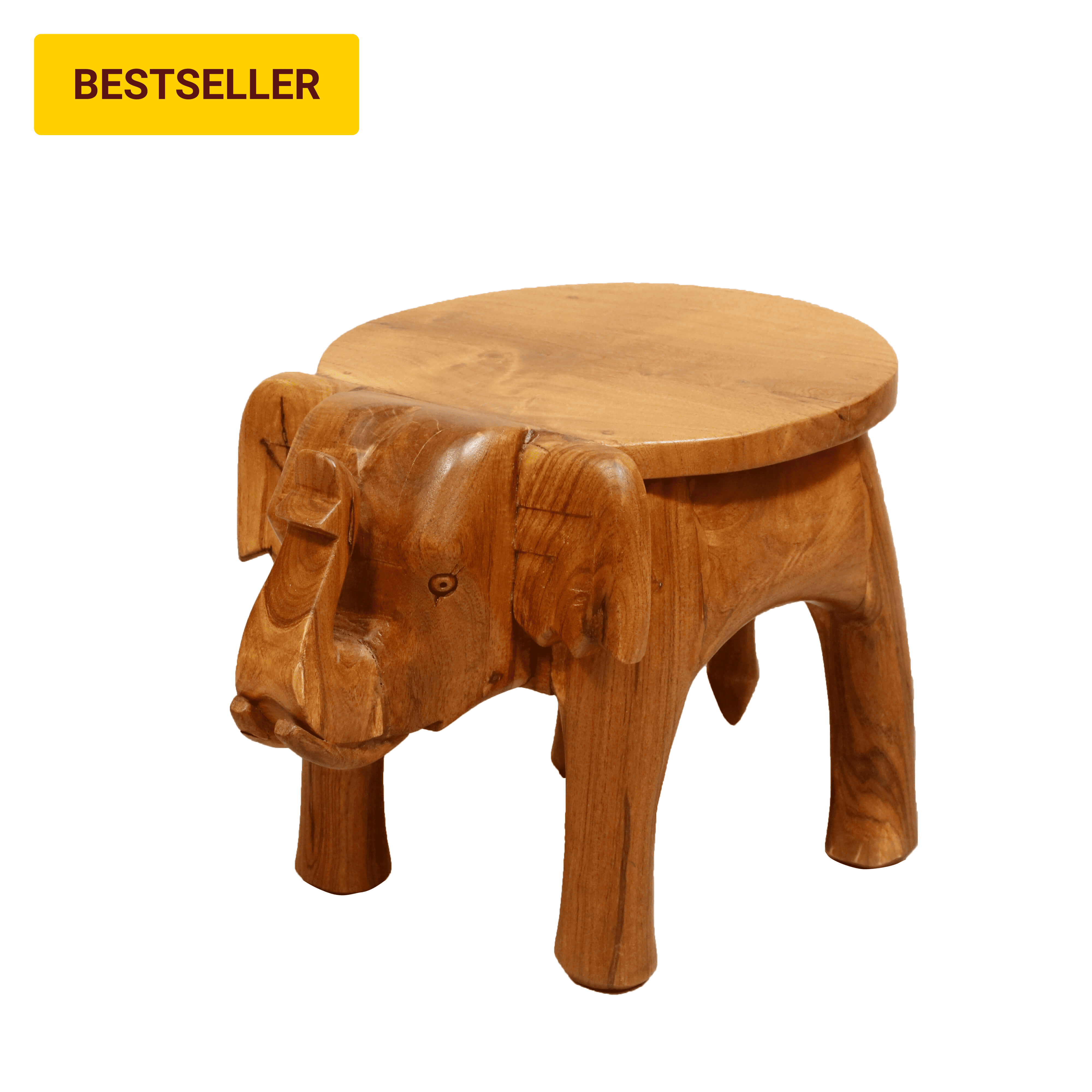 Wooden Tone Elephant Table Stand XXL (18 x 25 x18 Inch) Animal Figurine