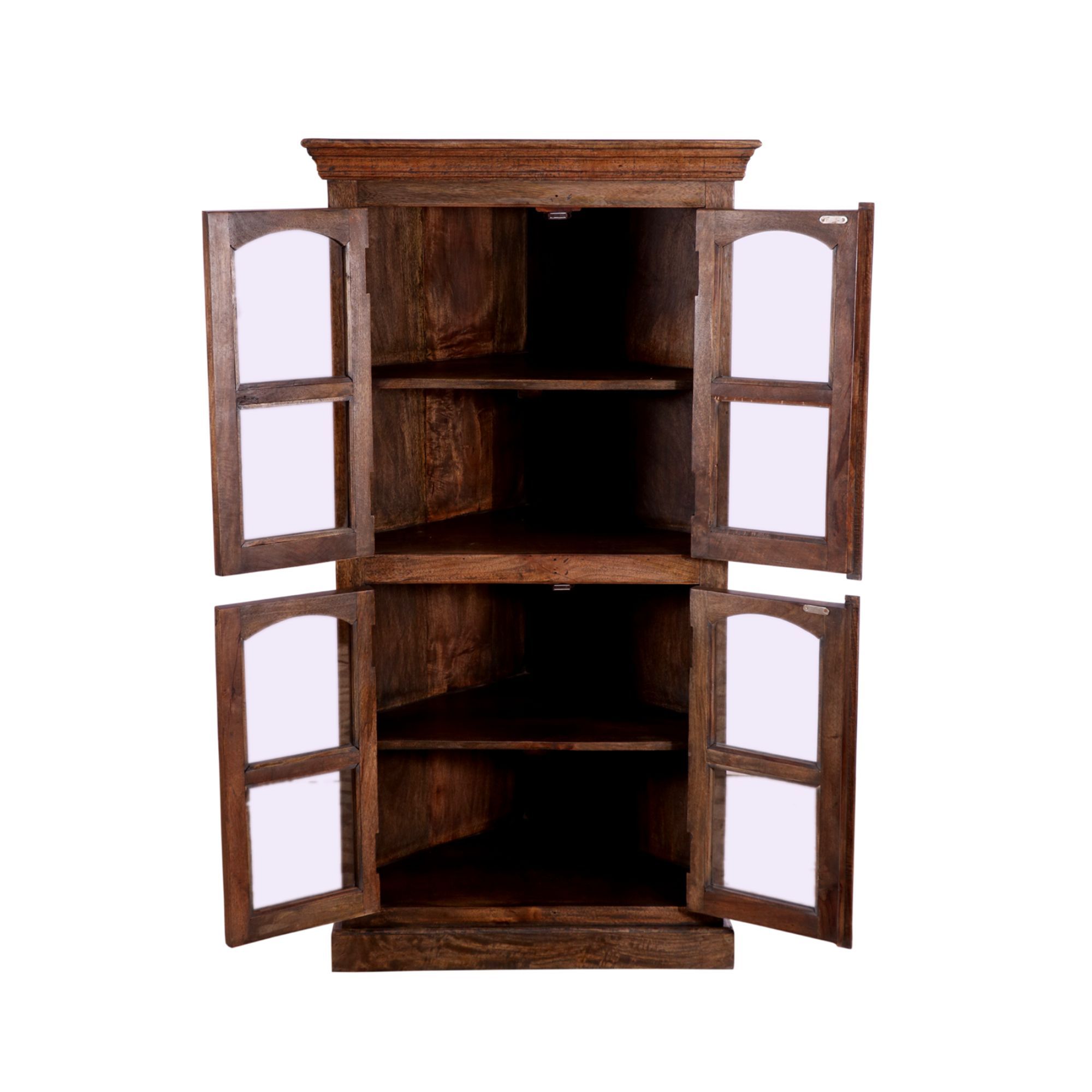 Vintage 4-tier Corner Display Cabinet Corner Cabinet